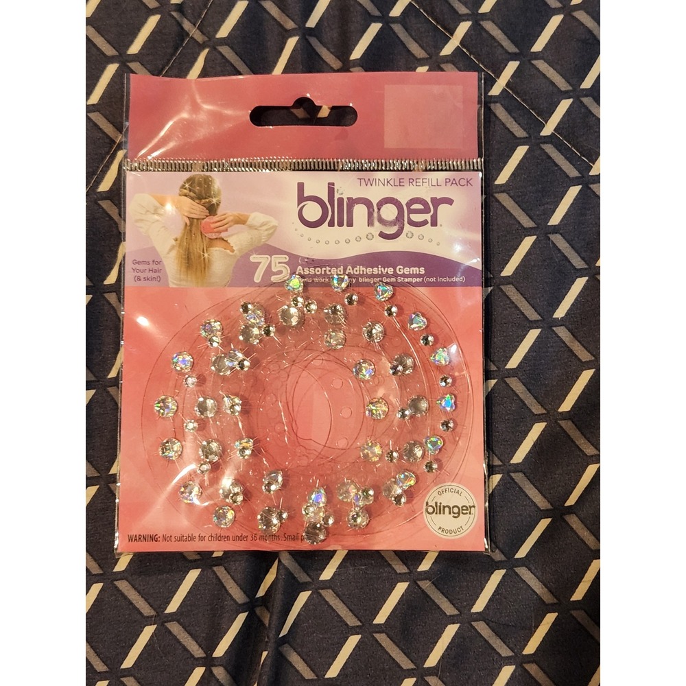 Blinger Twinkle Refill Pack 75 Assorted Adhesive Gems Magical Collection New